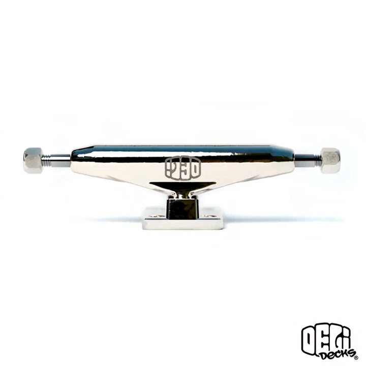 Trucks de Fingerboard Delidecks Hex Hybrid Plateados 34mm