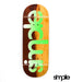 Simple green gradient logo fingerboard deck 34mm - Caramel Fingerboards - Fingerboard store
