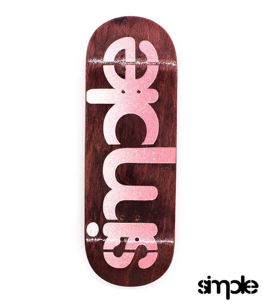Simple pink logo fingerboard deck 32.1mm - Caramel Fingerboards - Fingerboard store