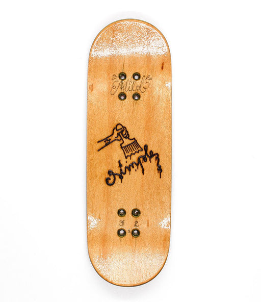 Simple pink logo fingerboard deck 32.1mm - Caramel Fingerboards - Fingerboard store