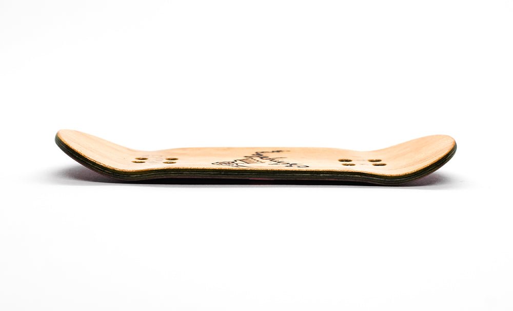 Simple pink logo fingerboard deck 32.1mm - Caramel Fingerboards - Fingerboard store