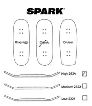 Spark Oni Flame Red Metal Foil Fingerboard Deck - Caramel Fingerboards - Fingerboard store