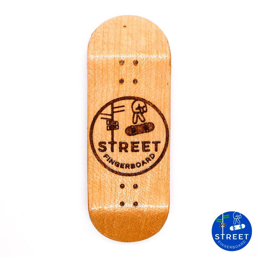 Street Fb logo engraved deck 34mm - Caramel Fingerboards - Fingerboard store