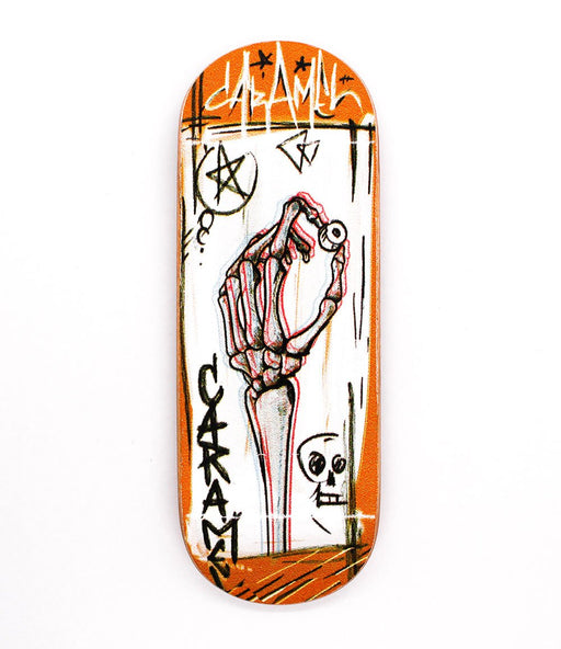 Street Fb x Caramel skeleton hand deck 34mm - Caramel Fingerboards - Fingerboard store