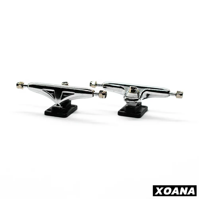 Xoana Silver-Black Fingerboard Trucks - Caramel Fingerboards