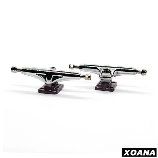Xoana Silver-Purple Fingerboard Trucks - Caramel Fingerboards