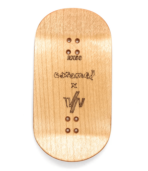 Von Zehos x Caramel Sweet RX50 Fingerboard Deck 50mm - Caramel Fingerboards - Fingerboard store