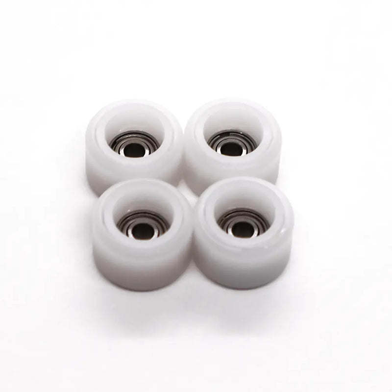 FlatFace Dual Durometer Bearing Wheels White-White 7mm