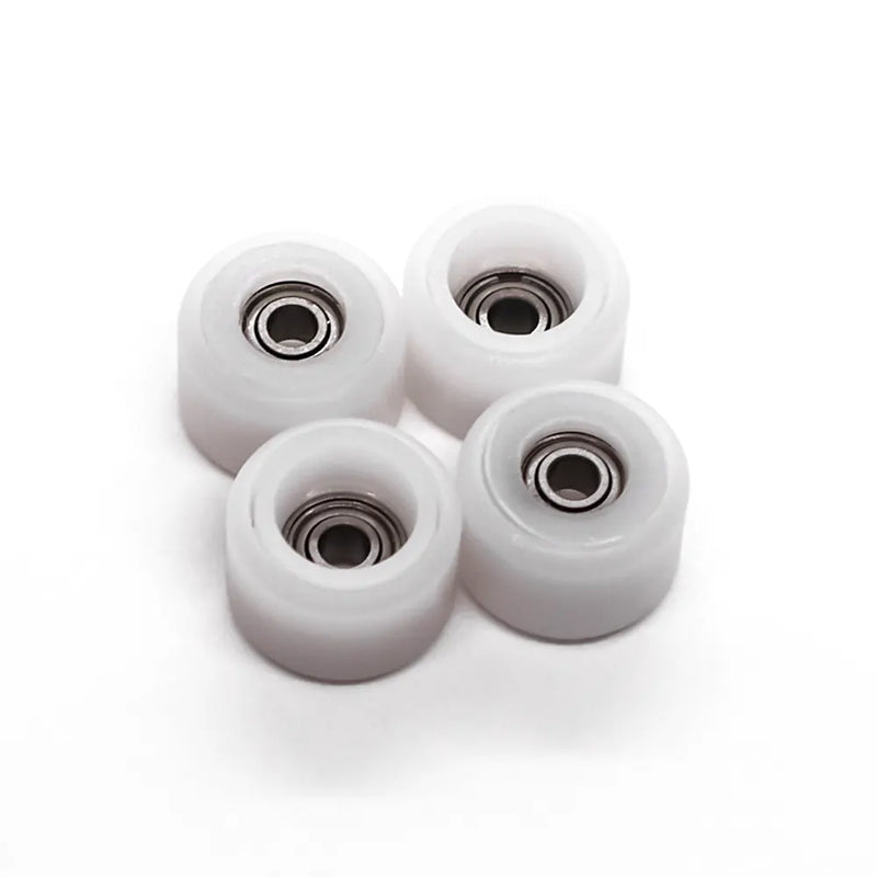 FlatFace Dual Durometer Bearing Wheels White-White 7mm