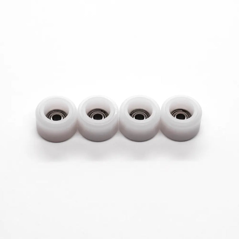 FlatFace Dual Durometer Bearing Wheels White-White 7mm