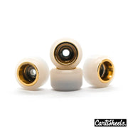 Cartwheels V4R Classic Fingerboard Wheels White-Gold 7.5mm - Caramel Fingerboards