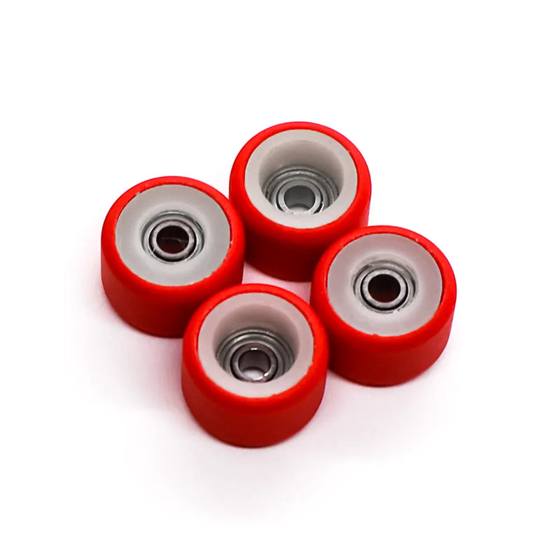 FlatFace Dual Durometer Bearing Wheels Red-White 7mm