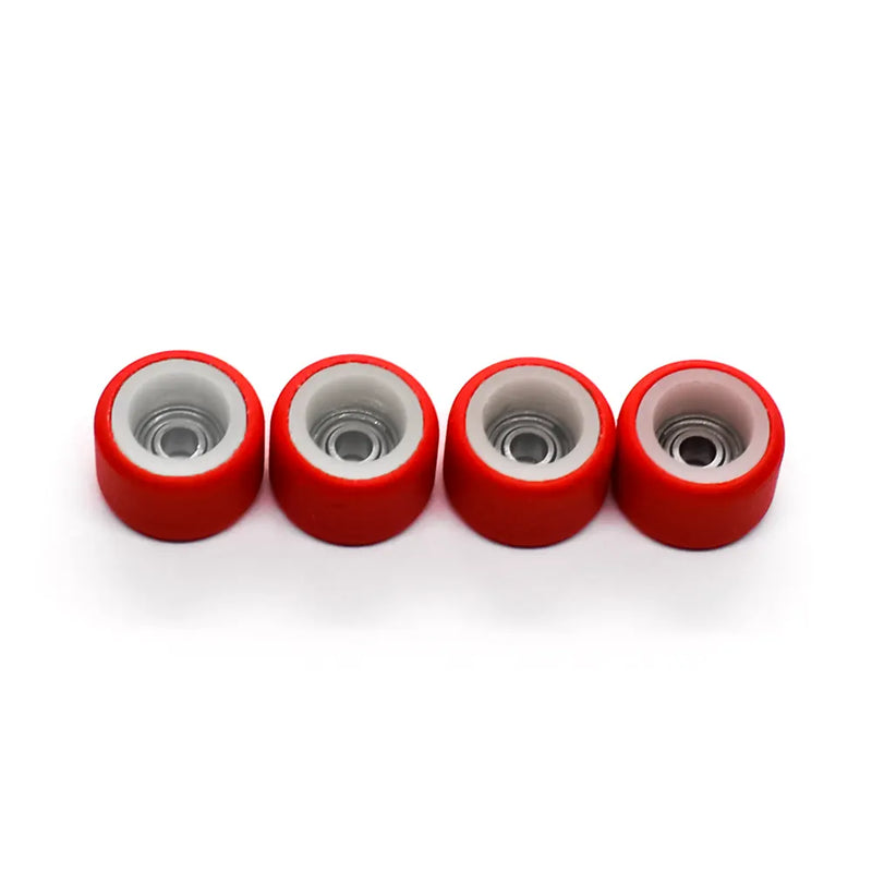 FlatFace Dual Durometer Bearing Wheels Red-White 7mm