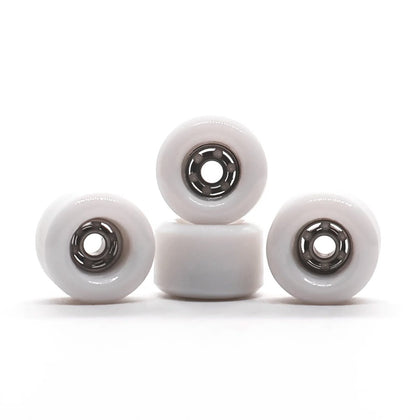 White Ceramic Premium Urethane Fingerboard Wheels 7.5mm - Caramel Fingerboards - Fingerboard store