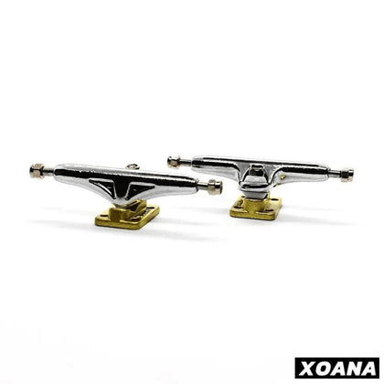 Xoana Silver-Gold Fingerboard Trucks - Caramel Fingerboards - Fingerboard store