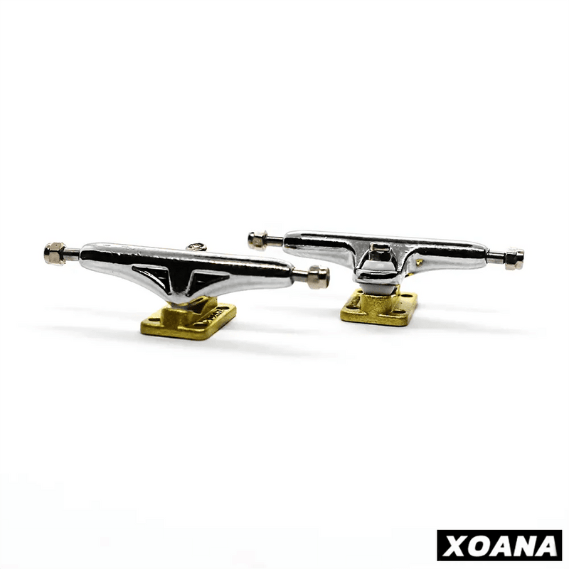 Xoana Silver - Gold Fingerboard Trucks - Caramel Fingerboards - Fingerboard store