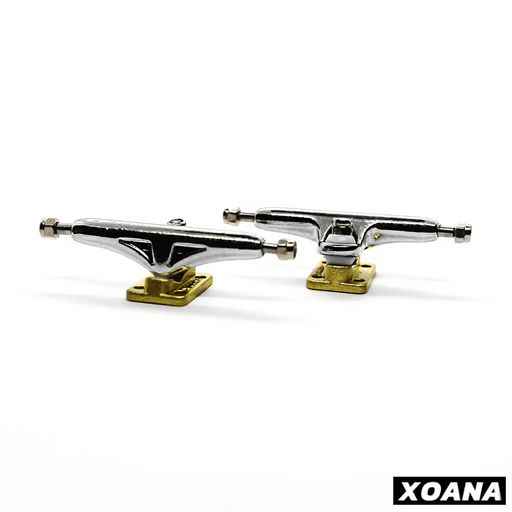 Xoana Silver - Gold Fingerboard Trucks - Caramel Fingerboards - Fingerboard store