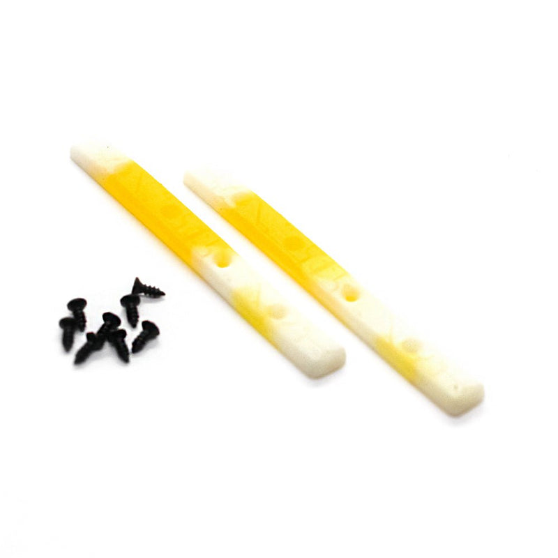 Yellow and white fingerboard boardrails - Caramel Fingerboards - Fingerboard store