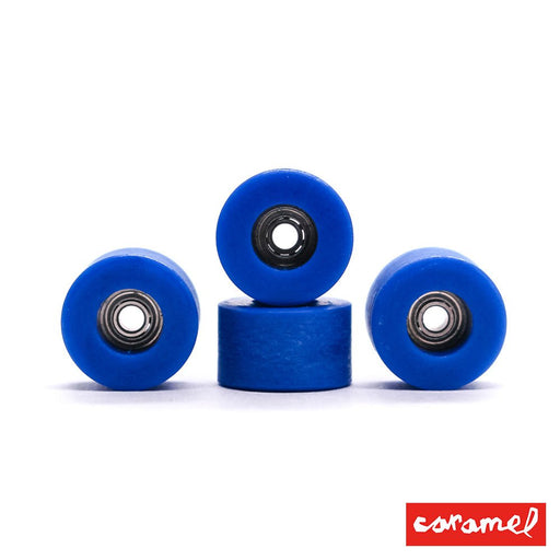 Blue Caramel wheels 8mm 65D - CARAMEL FINGERBOARDS