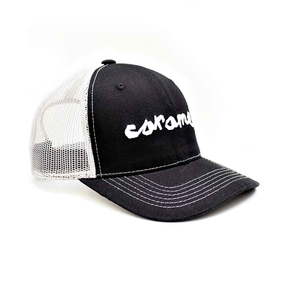 Caramel Black Trucker Cap with Embroidered Logo – Fingerboard Apparel