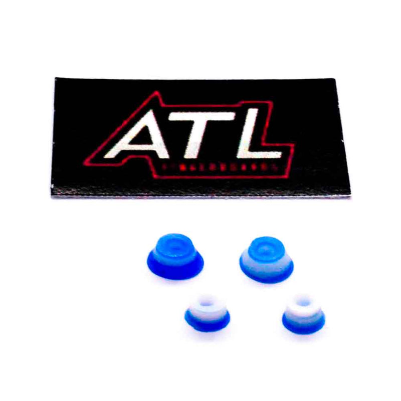 White/Blue ATL bushings - CARAMEL FINGERBOARDS