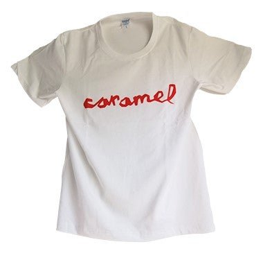 Caramel white T-shirt - CARAMEL FINGERBOARDS