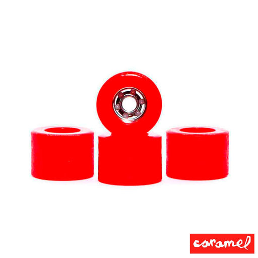Ceramic red Caramel wheels 7mm 65D - CARAMEL FINGERBOARDS