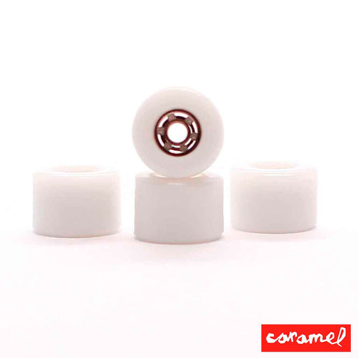 Ceramic white Caramel wheels 7mm 65D - CARAMEL FINGERBOARDS