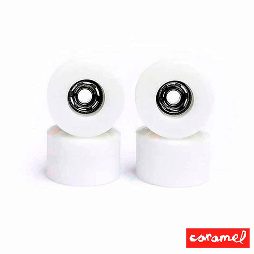 Ceramic white Caramel wheels 8mm 60-65D - CARAMEL FINGERBOARDS