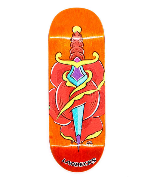 Dagger an Rose II Lao deck 33mm - CARAMEL FINGERBOARDS