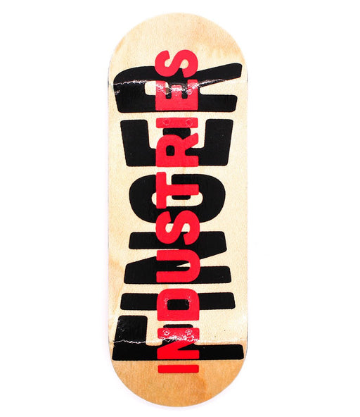 Finger Industries black logo deck - CARAMEL FINGERBOARDS