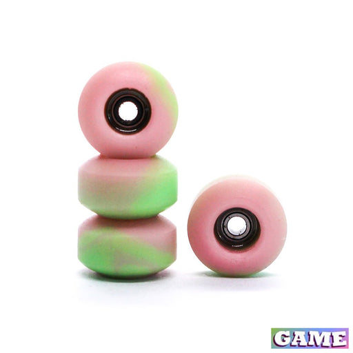 Game green/pink fingerboard wheels 8mm - CARAMEL FINGERBOARDS