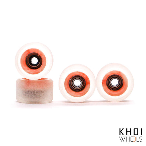 Khoi core transparent/salmon wheels bowl 8mm - Caramel Fingerboards - Fingerboard store