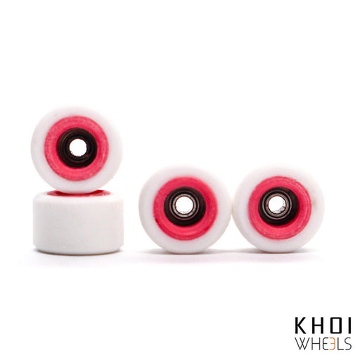 Khoi core white/pink wheels bowl 8mm - Caramel Fingerboards - Fingerboard store