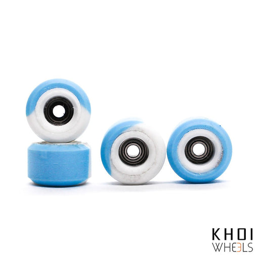 Khoi white/skyblue wheels sk8 8mm - Caramel Fingerboards - Fingerboard store
