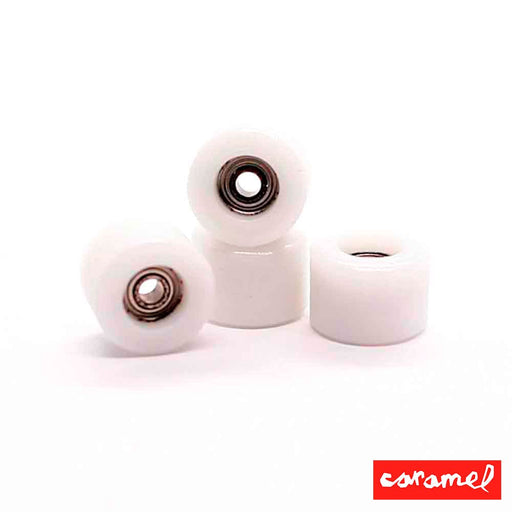 White Caramel wheels 7mm 65D - CARAMEL FINGERBOARDS